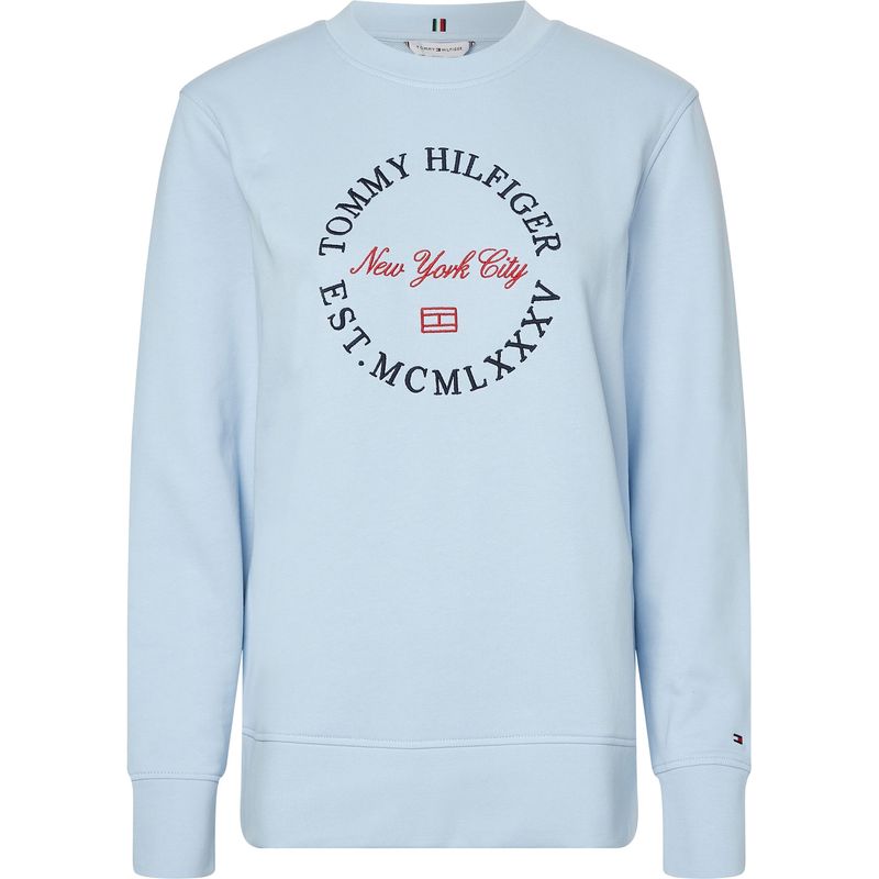 TOMMY HILFIGER - Polerón Circle Logo Celeste Tommy Hilfiger