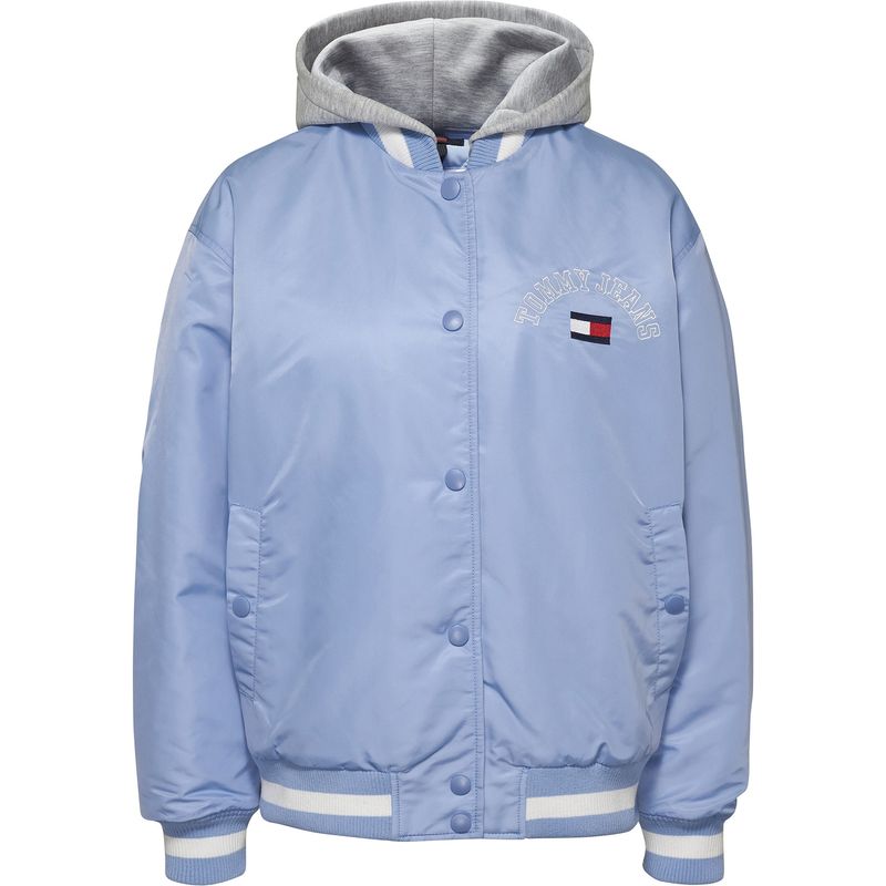 TOMMY HILFIGER - Bomber Graphic Satin Celeste Tommy Jeans