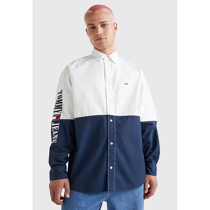 TOMMY HILFIGER - Camisa Color Block Skater Multicolor Tommy Jeans