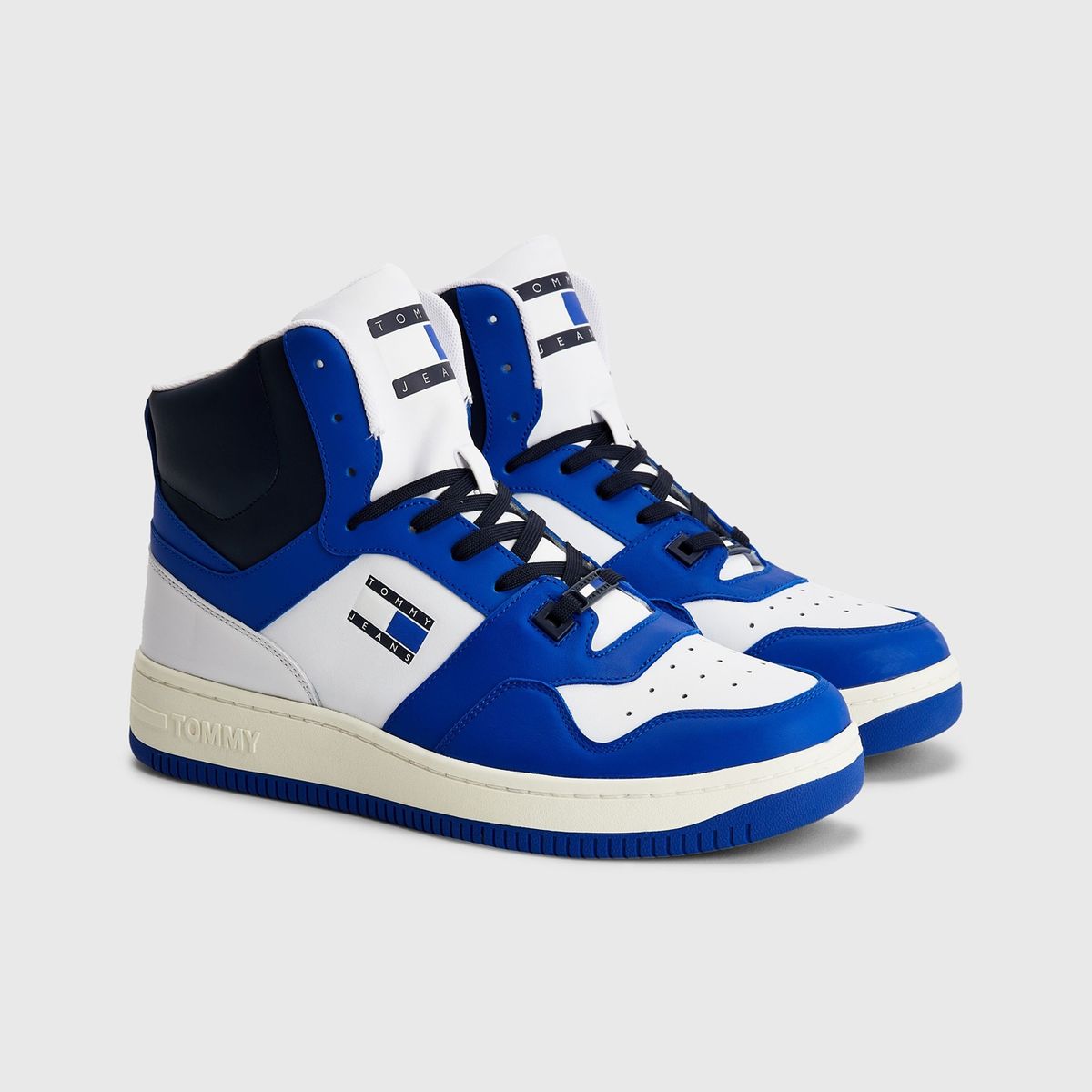 TOMMY HILFIGER - Zapatillas Mid Basket Con Logo Azul Tommy Hilfiger