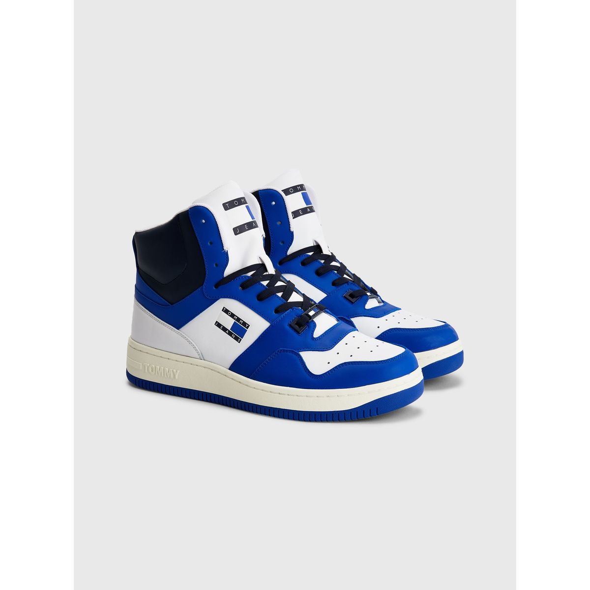 TOMMY HILFIGER - Zapatillas Mid Basket Con Logo Azul Tommy Hilfiger