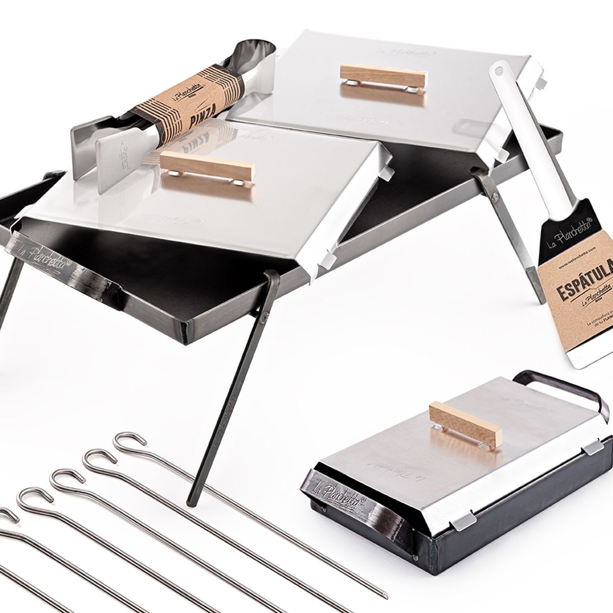 LA PLANCHETTA - Plancha Churrasquera + 5 accesorios + Planchettita de regalo!