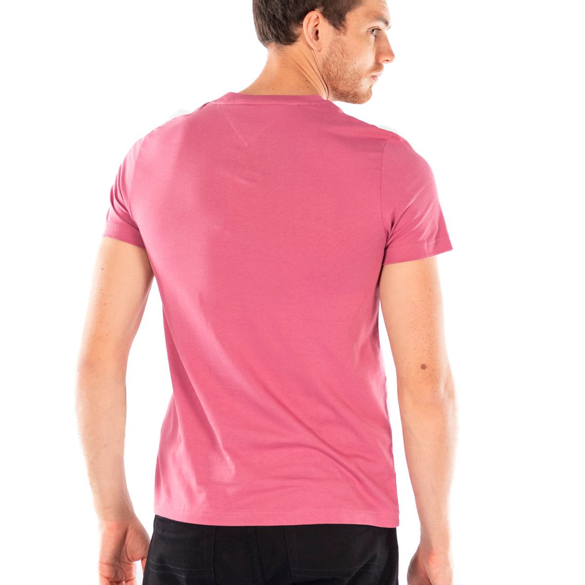TOMMY HILFIGER - Polera Box Outline Logo Rosado Tommy Hilfiger