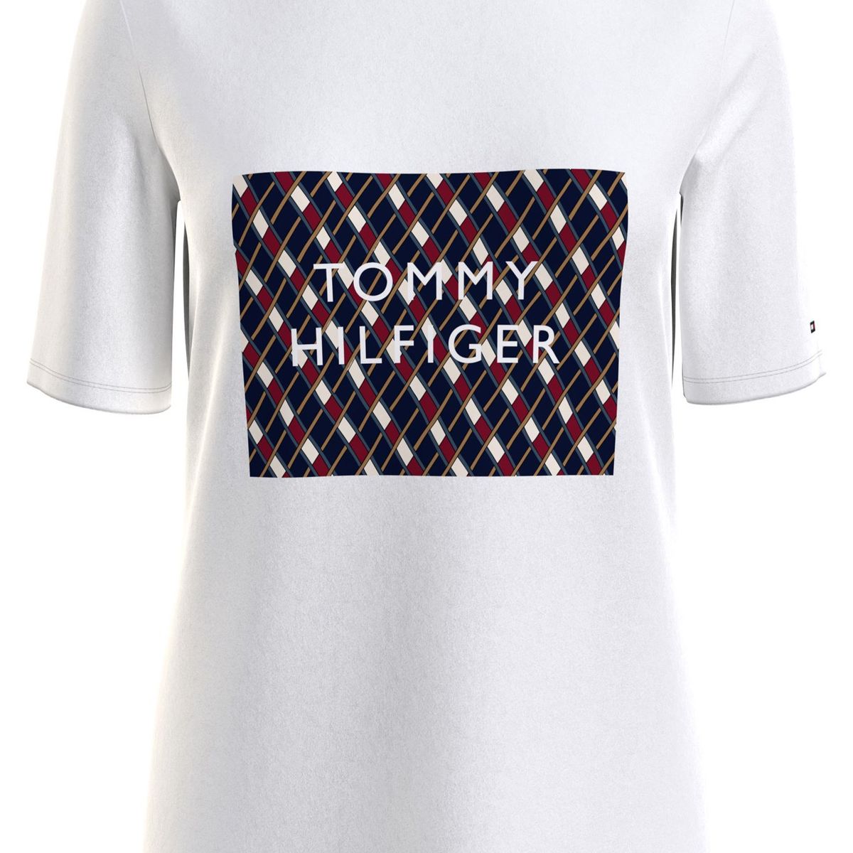 TOMMY HILFIGER - Polera Regular Box Flag Blanco Tommy Hilfiger.