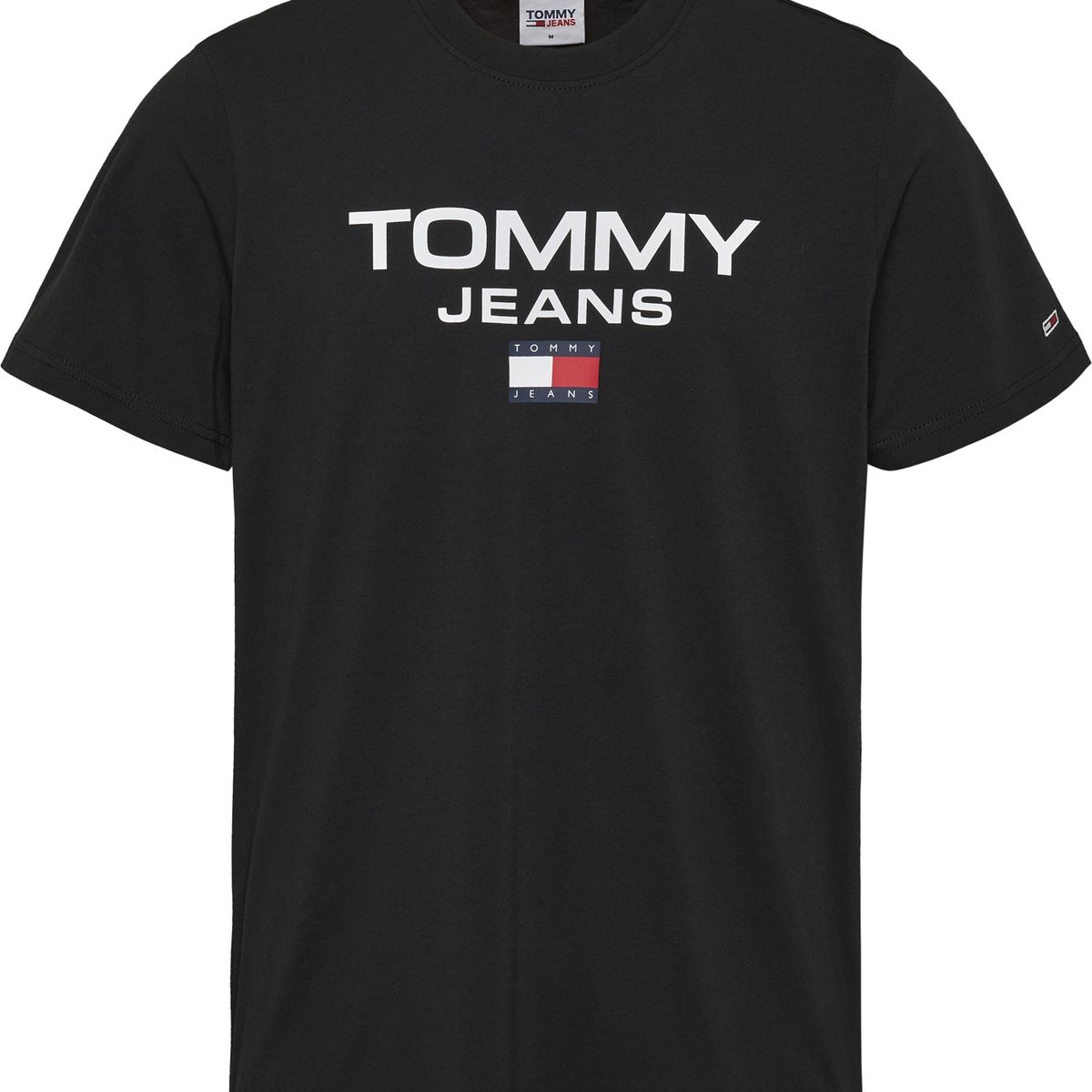 TOMMY HILFIGER - Polera Essential Entry Logo Negro Tommy Jeans.