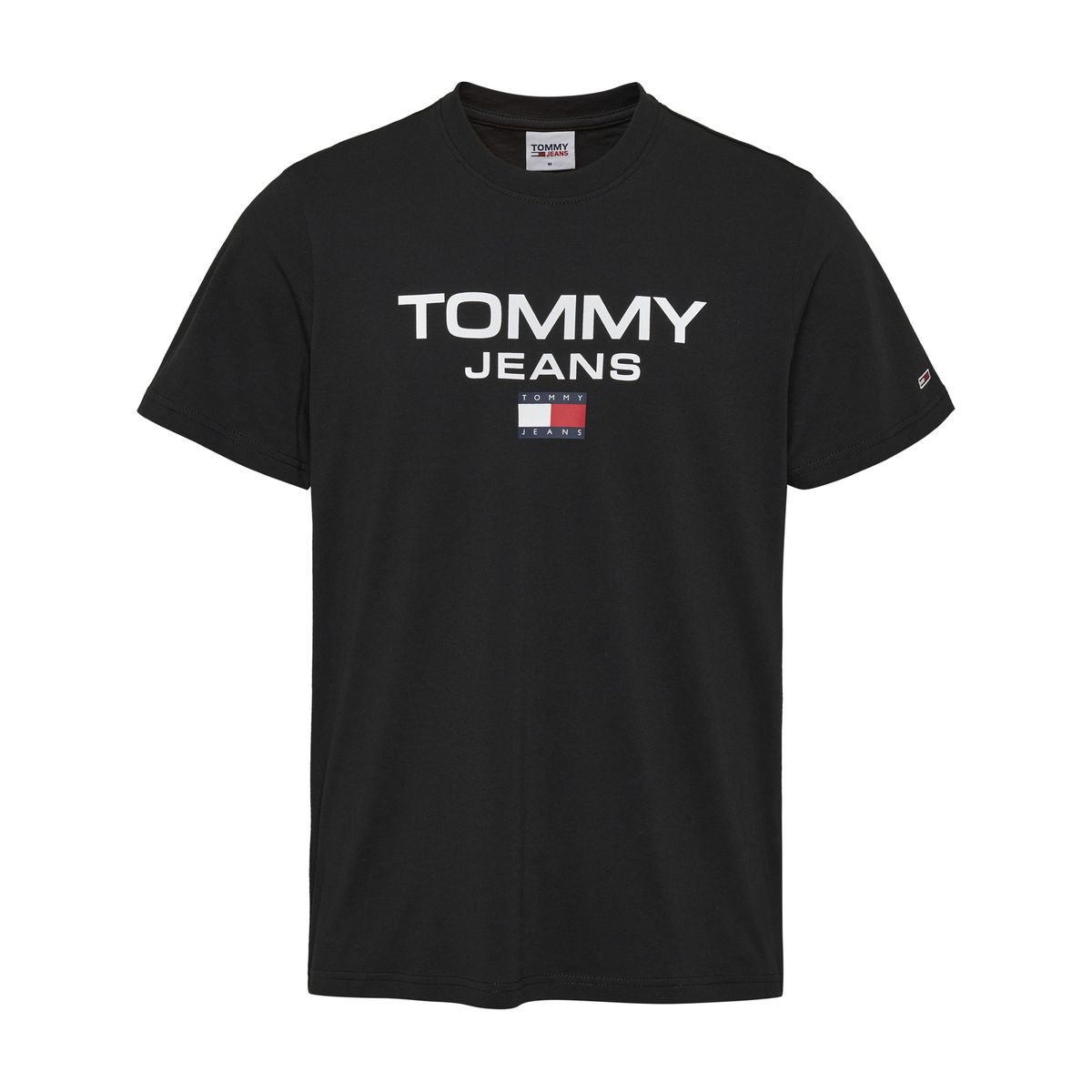 TOMMY HILFIGER - Polera Essential Entry Logo Negro Tommy Jeans.