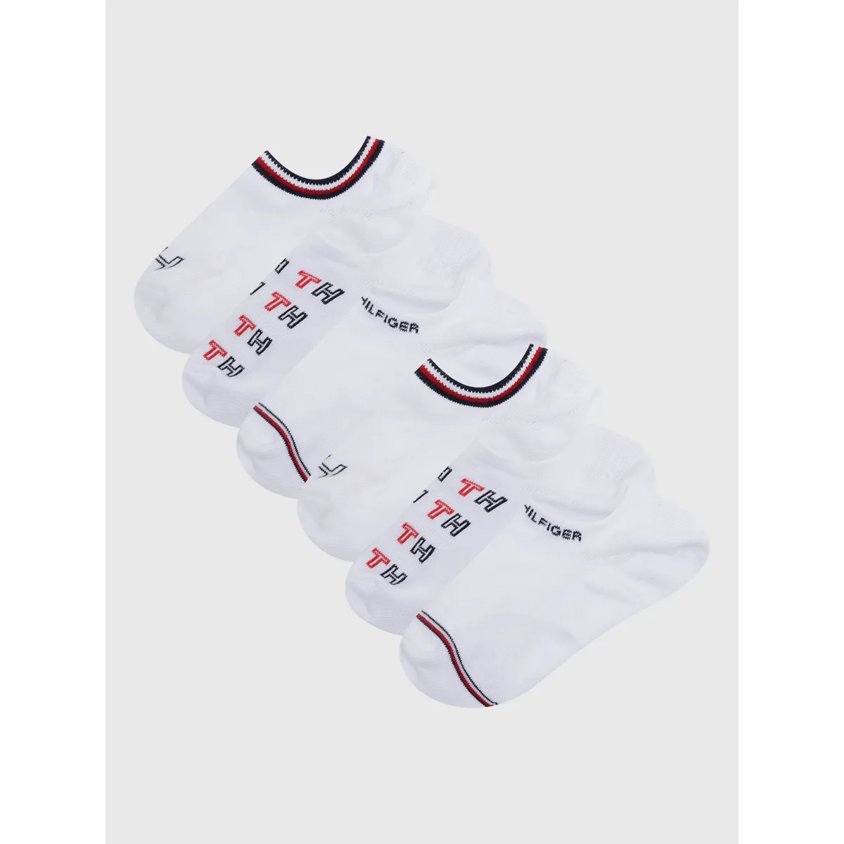 TOMMY HILFIGER - Pack De 6 Calcetines Sport Con Print Y Logo Blanco Tommy Hilfiger