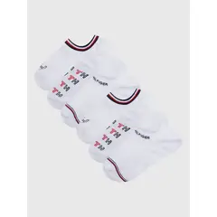 TOMMY HILFIGER - Pack De 6 Calcetines Sport Con Print Y Logo Blanco