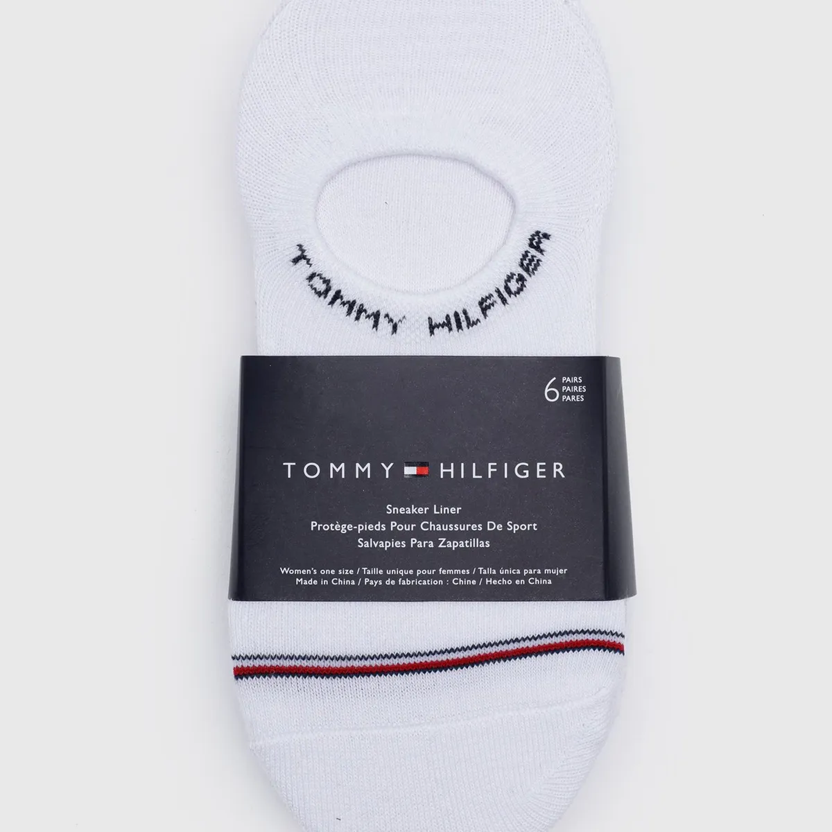 TOMMY HILFIGER - Pack De 6 Calcetines Sport Con Print Y Logo Blanco Tommy Hilfiger