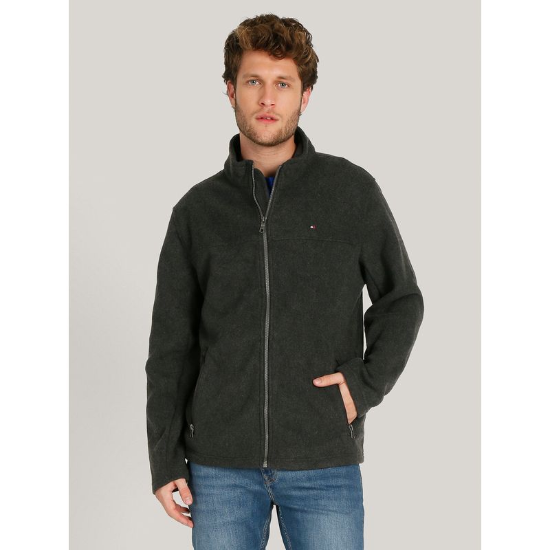 TOMMY HILFIGER - Polerón Essential Polar Gris Tommy Hilfiger.
