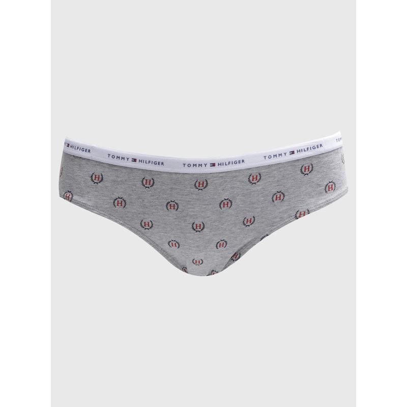 TOMMY HILFIGER - Bikini Essential Con Logo Gris Tommy Hilfiger