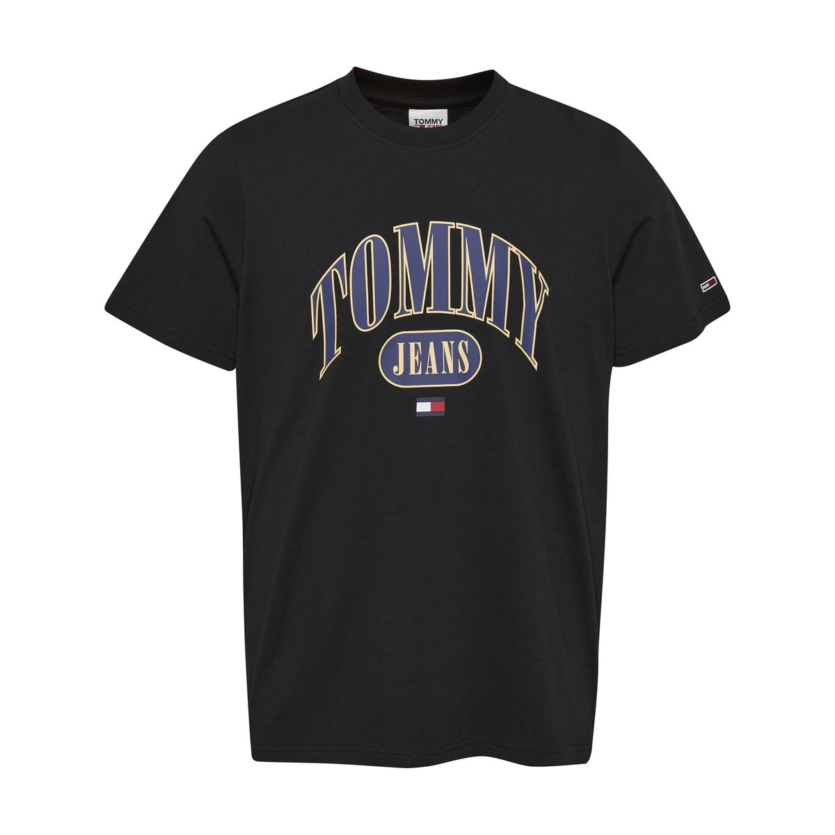 TOMMY HILFIGER - Polera Entry Logo Negro Tommy Jeans