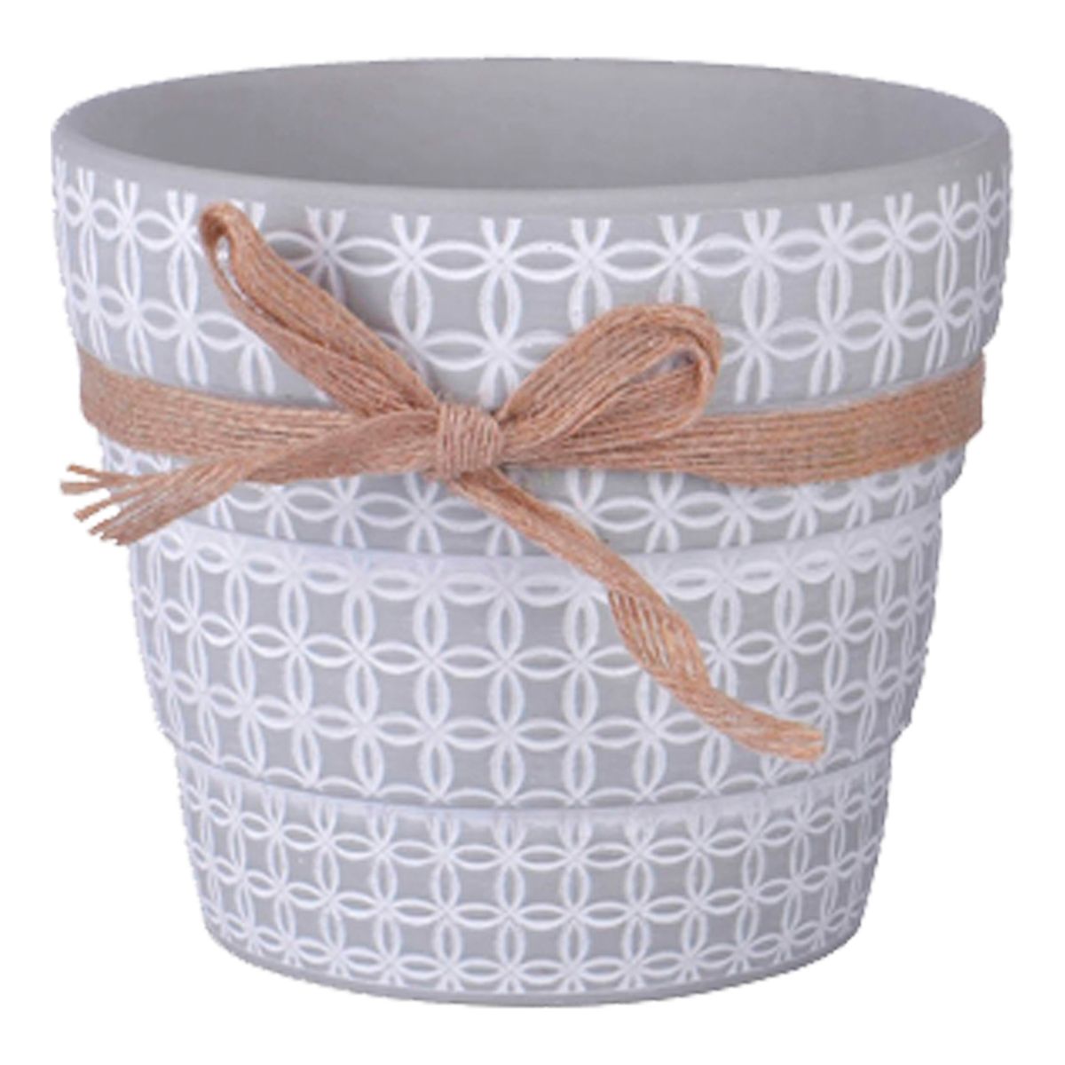 MALLORCA - Maceta Decorativa Cuadrille Gris