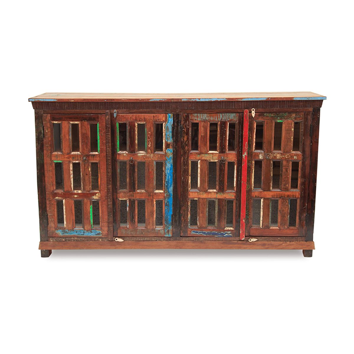 MEYA MUEBLES - Buffet Bengala madera reciclada y vidrio 105x180x40