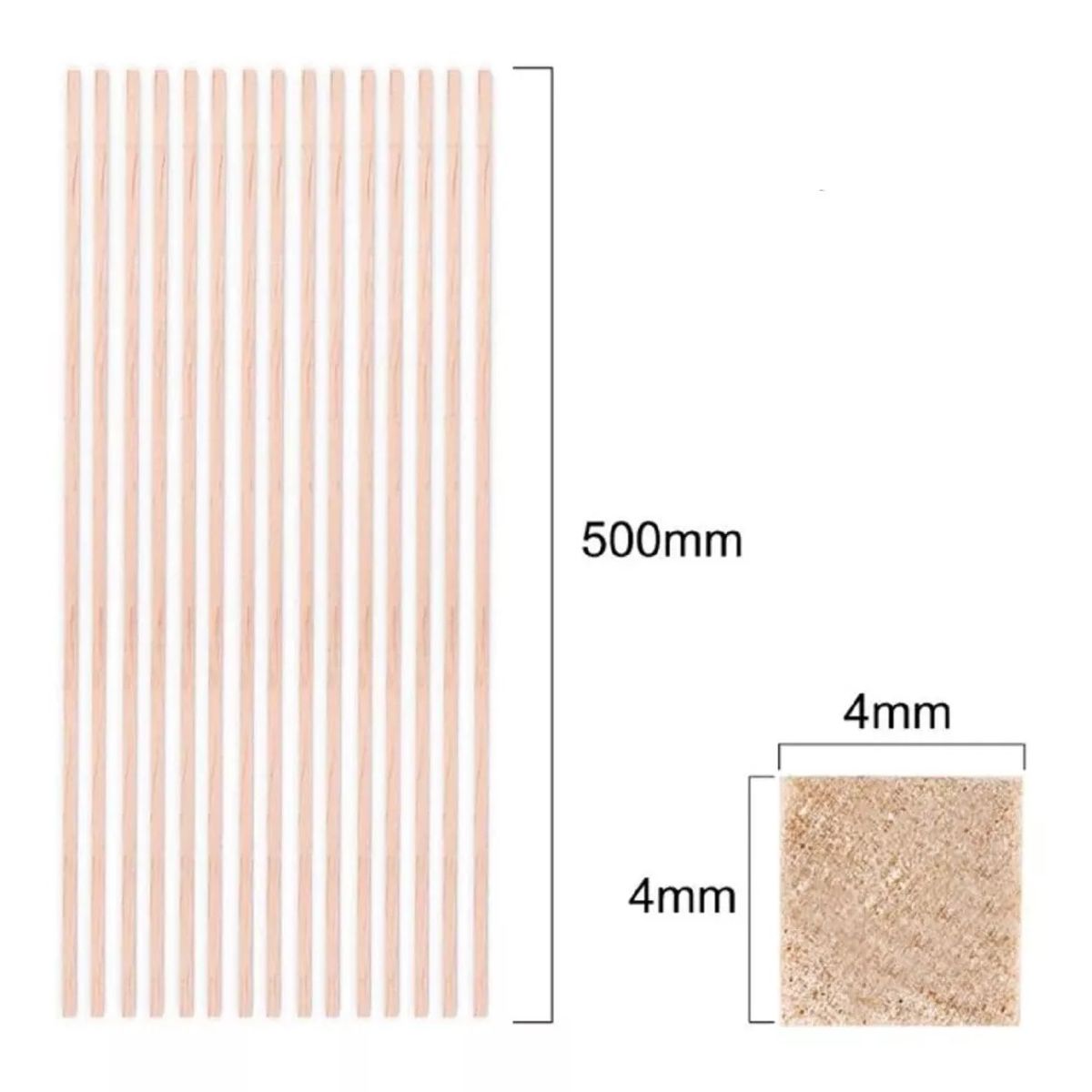 GENERICO - Madera De Balsa 500mm X 4mm X 4mm 15un…