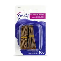 GOODY - Horquillas 5.2Cms X 1.2Cms Color Marrón 100 Unidades