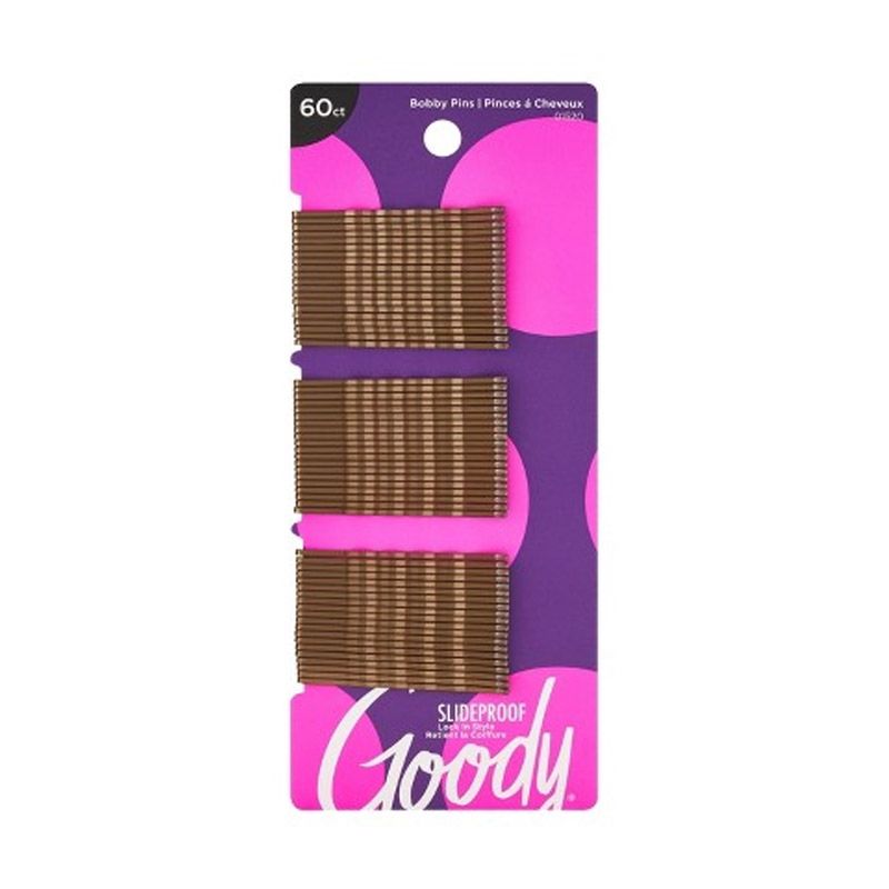 GOODY - Horquillas De 2 Color Marrón Goody 60 Unidades