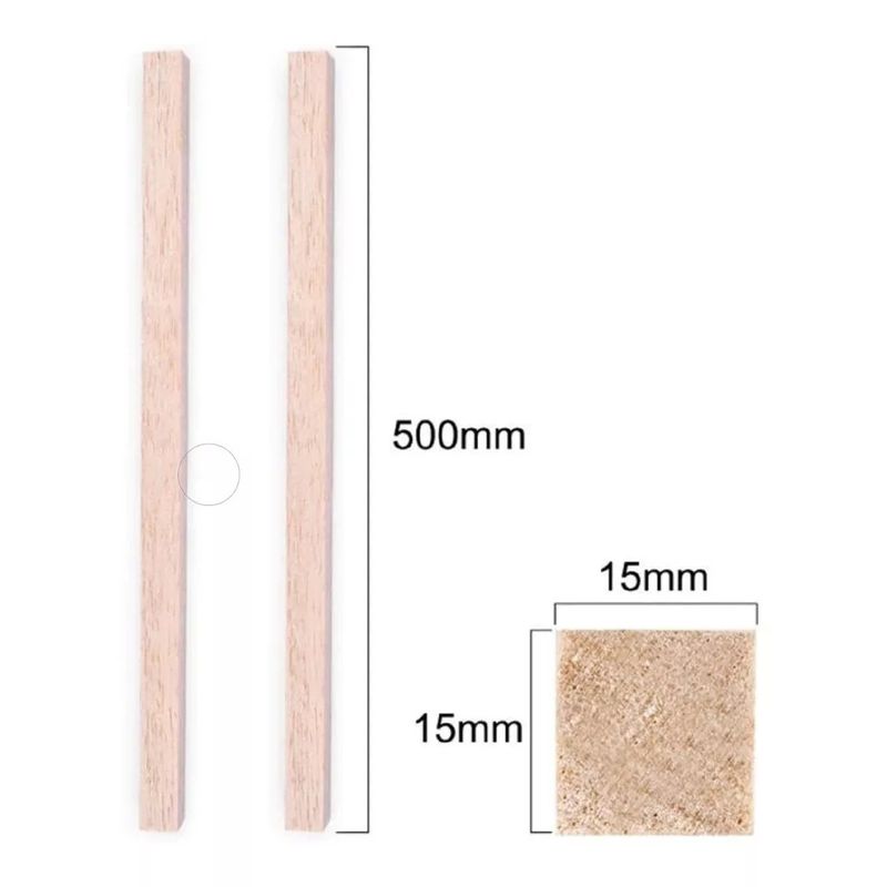 GENERICO - Madera De Balsa 500 X 15x 15mm 2 Un…