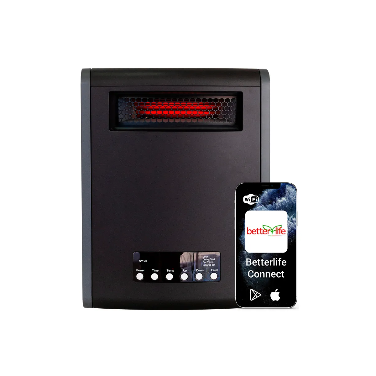 BETTERLIFE - Estufa Electrica Infrarroja UV 100 m2 WiFi