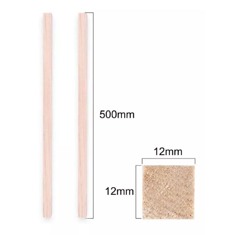 GENERICO - Madera De Balsa 500 X 12 X 12mm 2un……