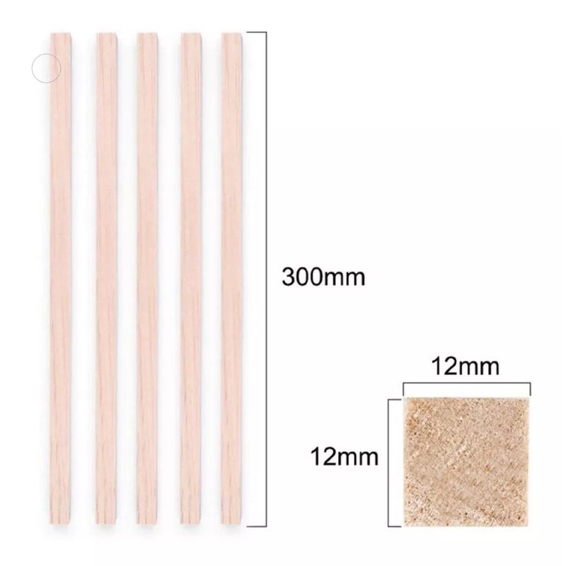 GENERICO - Madera De Balsa 300 X 12x 12mm 5un…