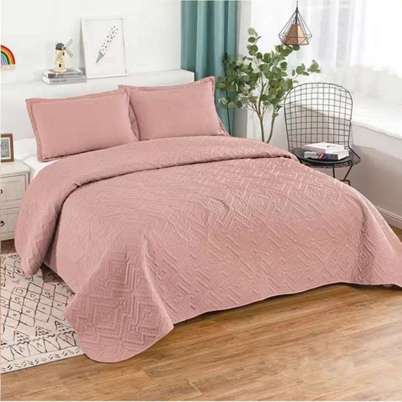 GENERICO - Cubrecama Quilt Verano 1,5 Plazas PALO ROSA…