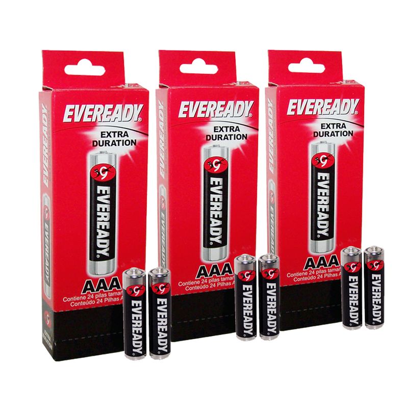 EVEREADY - Pack 72 Pilas Convencionales Eveready Aaa Extra Duración