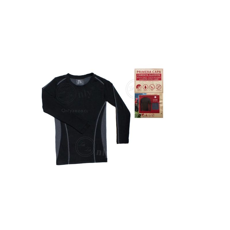 GENERICO - Camiseta Primera Capa Algodón Hipoalergénica Mujer Térmica