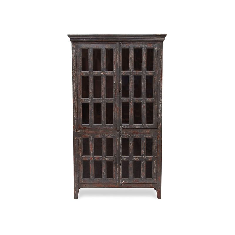 MEYA MUEBLES - Vitrina Hubli madera reciclada y vidrio 105x180x40