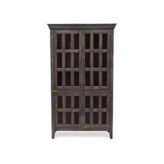 MEYA MUEBLES - Vitrina Hubli madera reciclada y vidrio 105x180x40