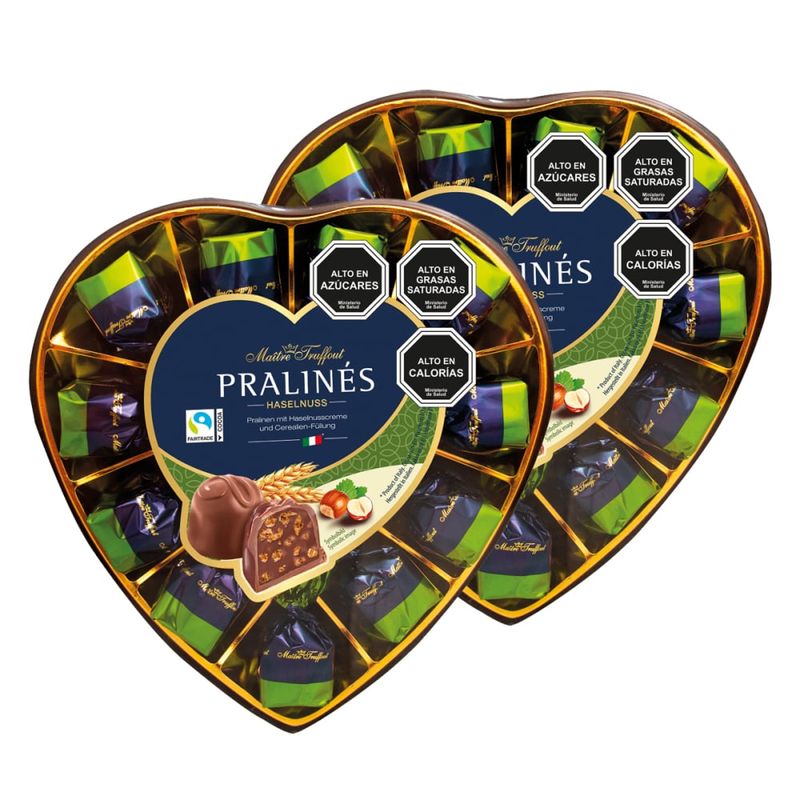 MAITRE TRUFFOUT - Pack 2 Bombones Pralinés Hazelnut Maitre Truffout 165 g
