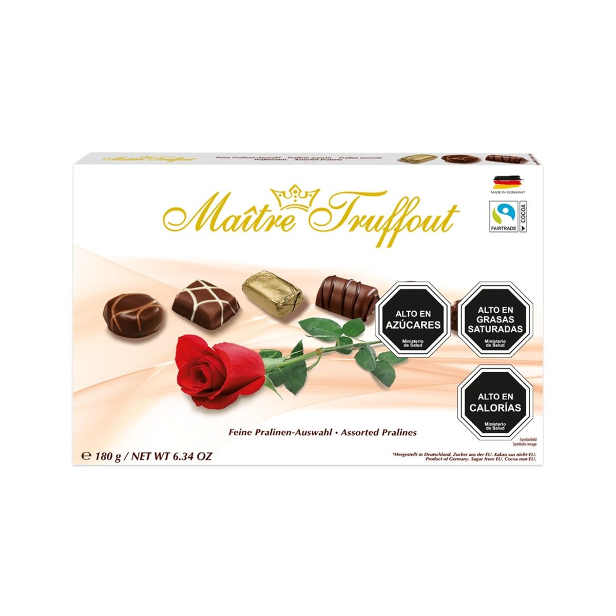MAITRE TRUFFOUT - Pack 8 Estuches Pralines Maitre Truffout Surtidos Rosa 180g
