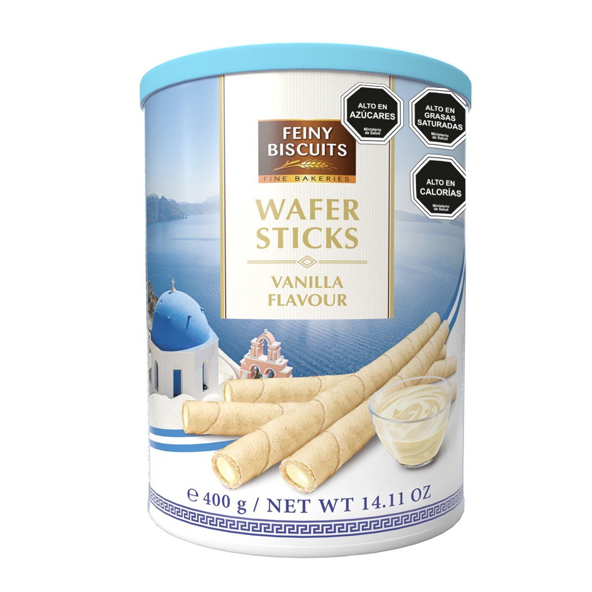 GENERICO - Pack 3 Latas Barquillos Wafer Sticks Crema Vainilla 400g