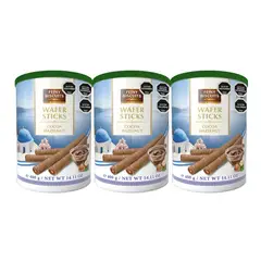 GENERICO - Pack 3 Latas Barquillos Wafer Sticks Crema Avellana 400g