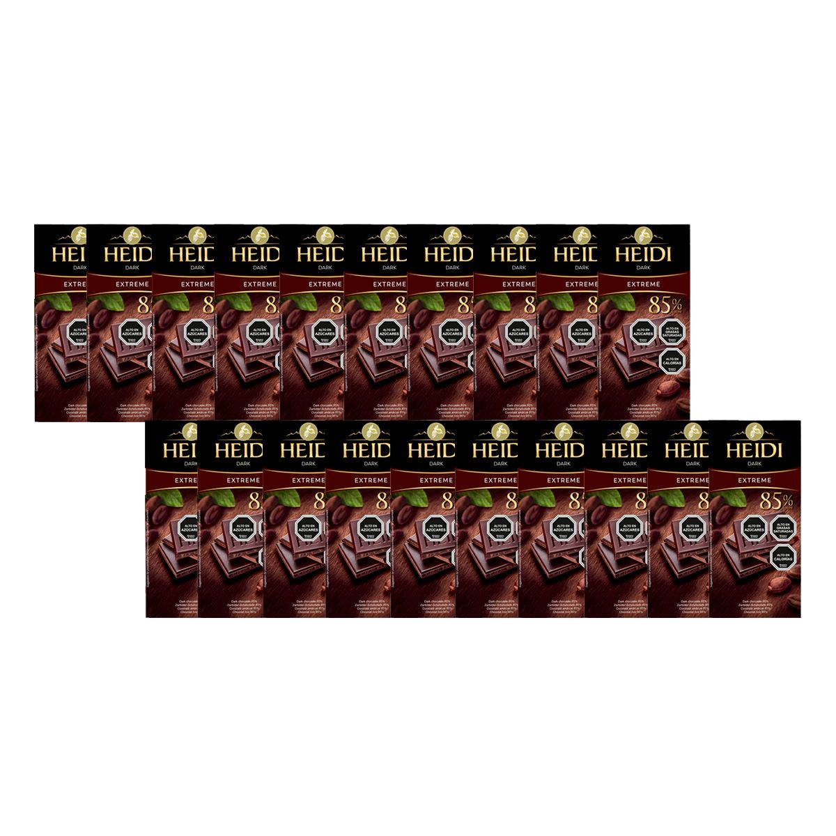HEIDI - Pack 20 Tabletas De Chocolate Heidi Dark Extreme 80g