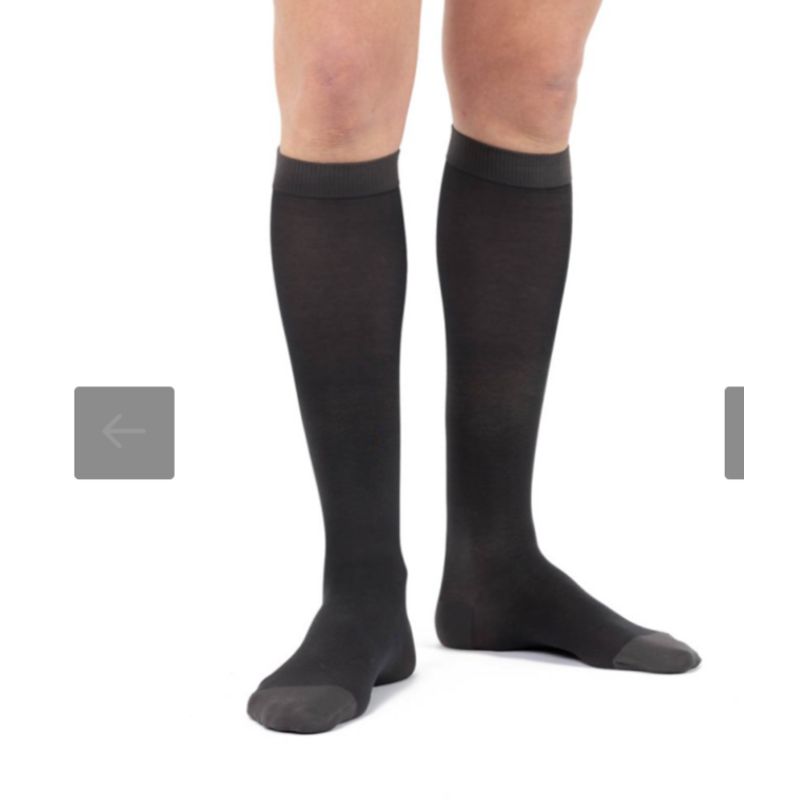 GENERICO - Calcetín terapeútico hombre compresión 18-22 mmhg talla 3 gris