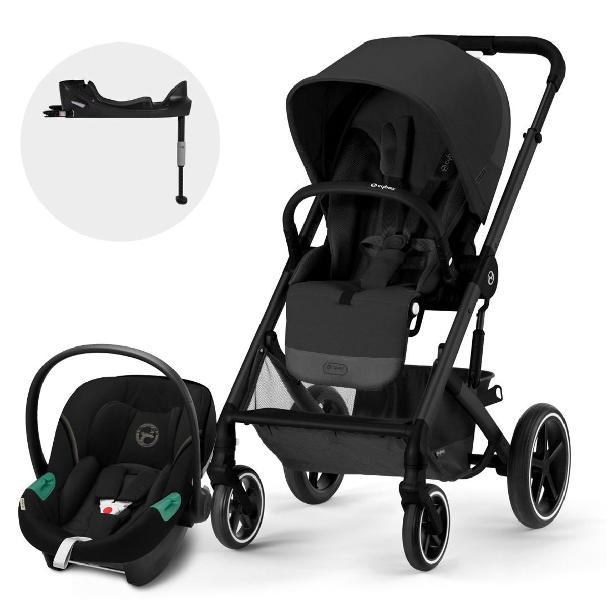 CYBEX - Coche Travel System Balios S Lux 3.0 BLK MB + Aton S2 + Base CYBEX