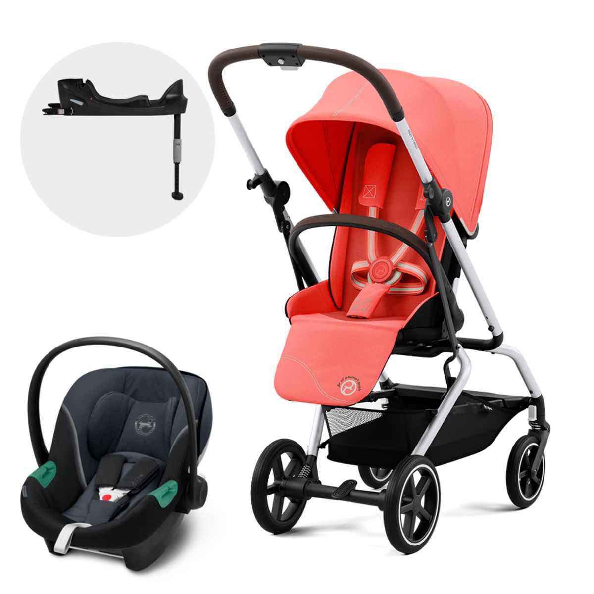 Coche Travel System Eezy S Twist Plus SLV HRed + Aton S2 + Base CYBEX, marca CYBEX - Foto Principal