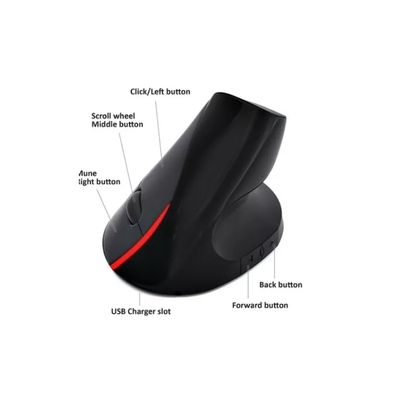Imagen 2 del producto Mouse Optico Vertical Ergonomico Inalambrico Rf Pc Smart Tv