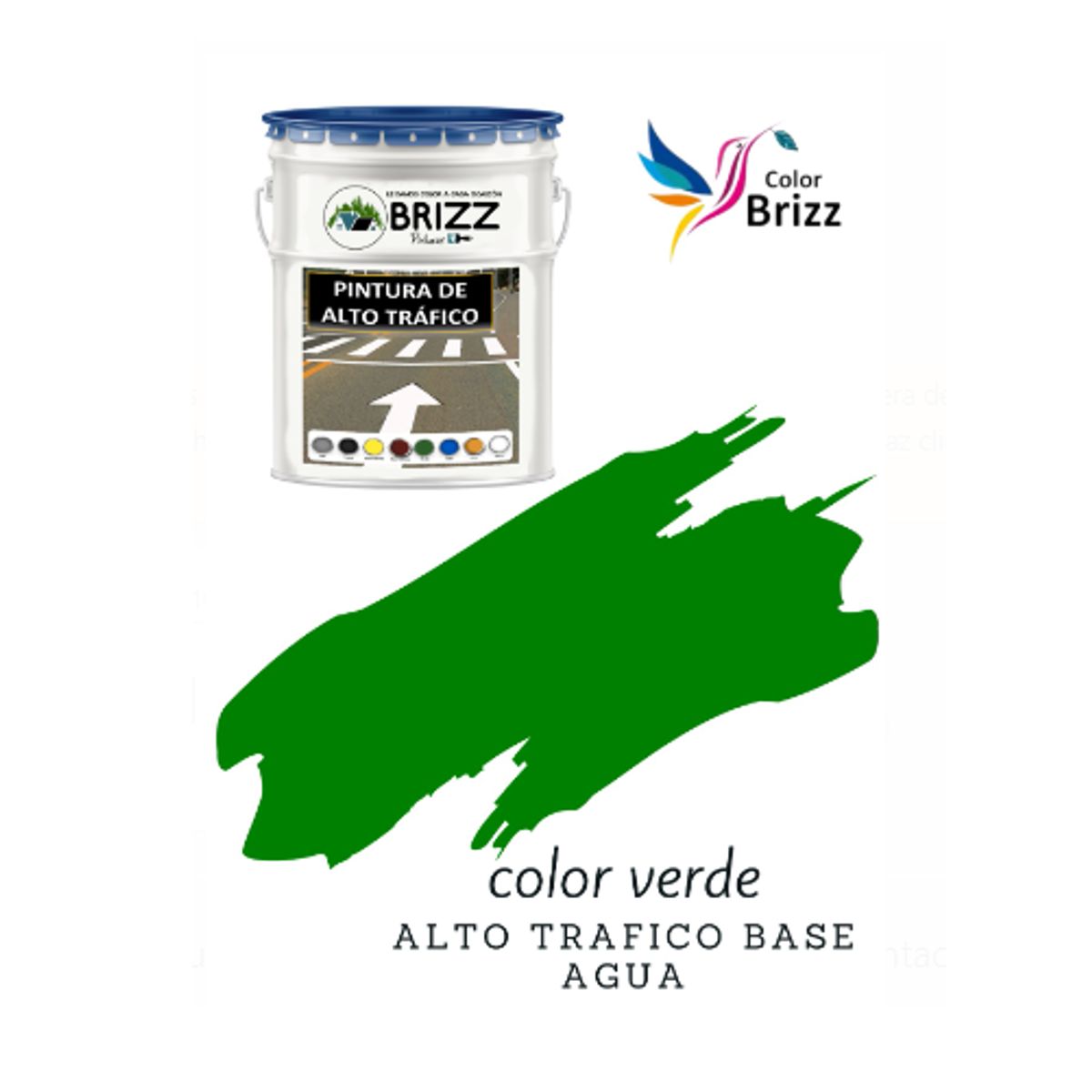 BAUM - PINTURA ALTO TRAFICO BASE AGUA VERDE Baum Colorbrizz