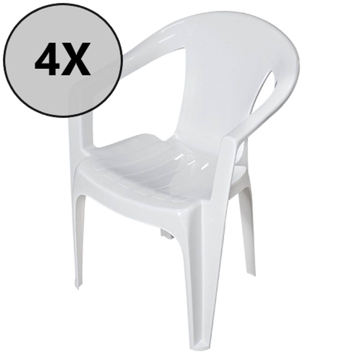 FOLD - Pack 4 Sillas Modelo Milan Blancas