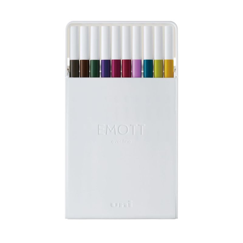 GENERICO - Set Tiralíneas Uniball Emott PEM-SY N°3 x10 Colores