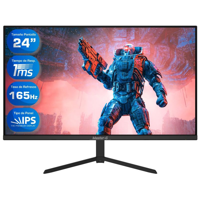 MASTER G - Monitor Gamer Led 24" Full HD 165Hz 1Ms