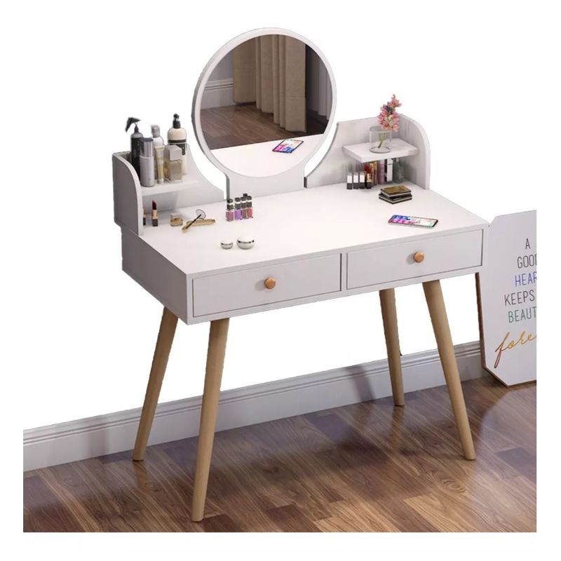 HOMER DESIGN - Tocador Con Espejo De Madera 60x40x75cm Homer Design