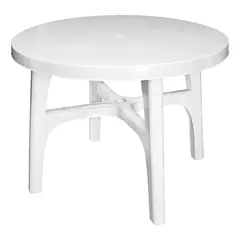 FOLD - Mesa Plástica Redonda Modelo Milan Blanca