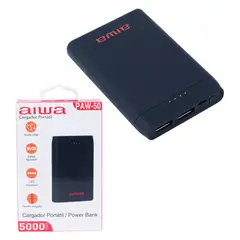 AIWA - Batería portátil Power bank 5000 mha con cable USB
