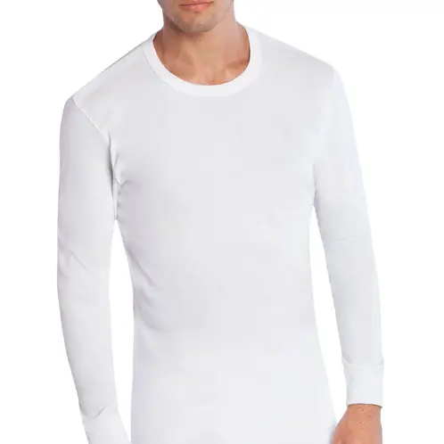 TAIS - Camiseta Cuello Polo Manga Larga Blanco