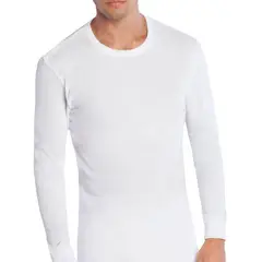 TAIS - Camiseta Cuello Polo Manga Larga Blanco