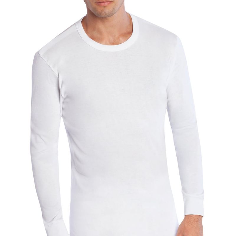 TAIS - Camiseta Cuello Polo Manga Larga Blanco Tais