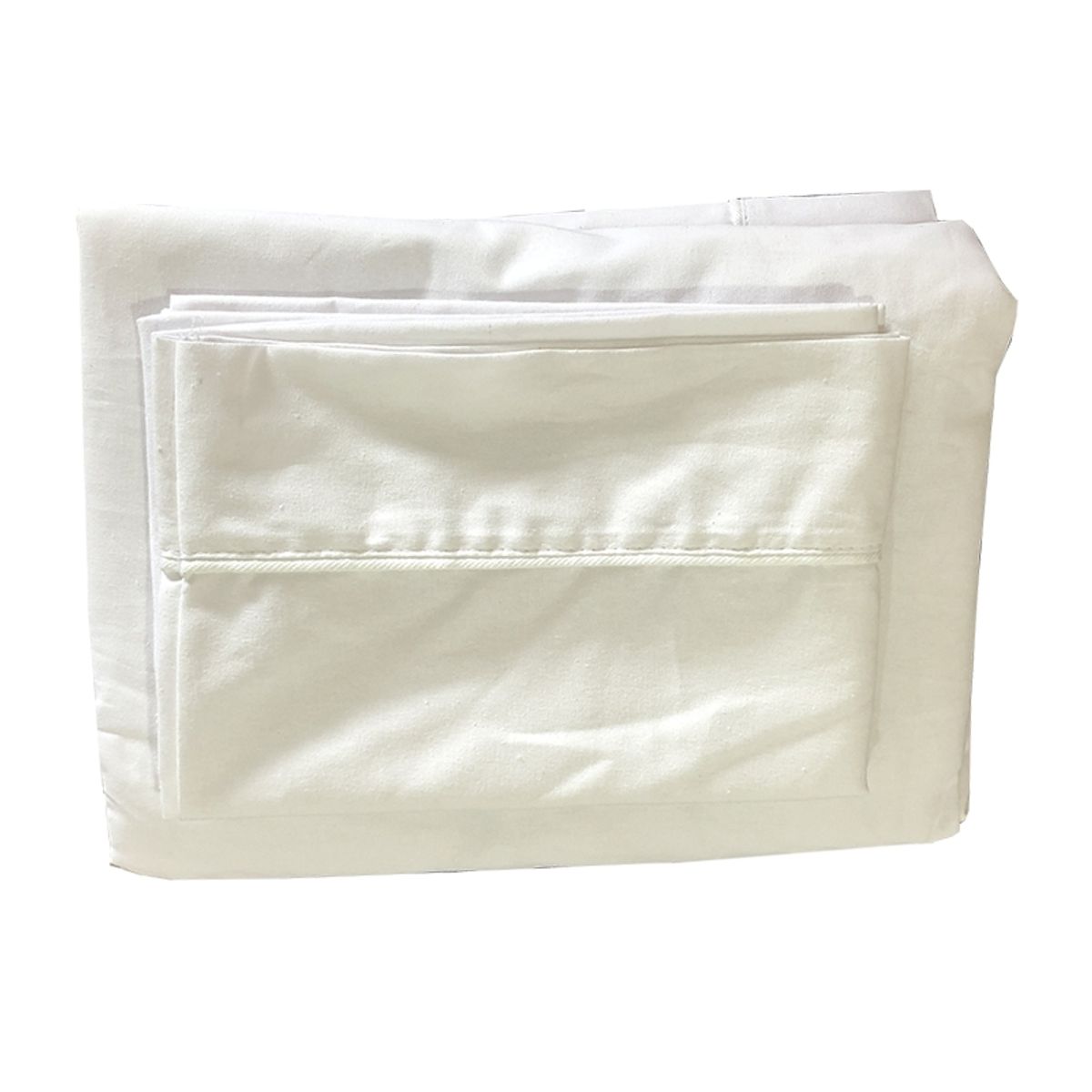REHUCE - Juego Sábana 1.5 Plazas - 300 Hilos 100% Algodón - Blanco